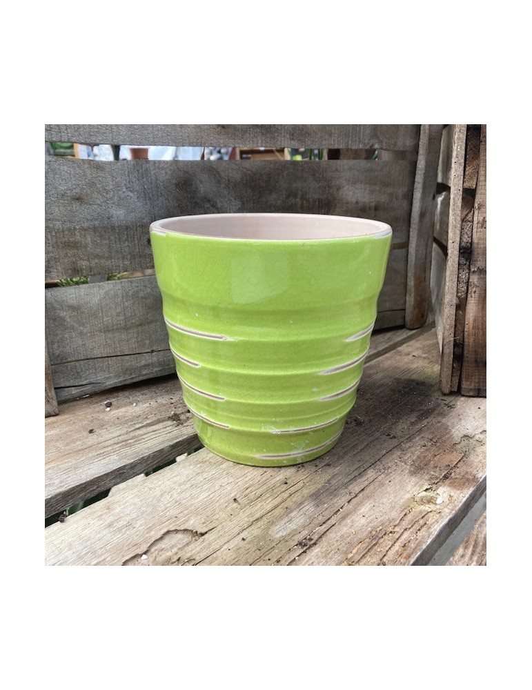 vase vintage vert pomme d18