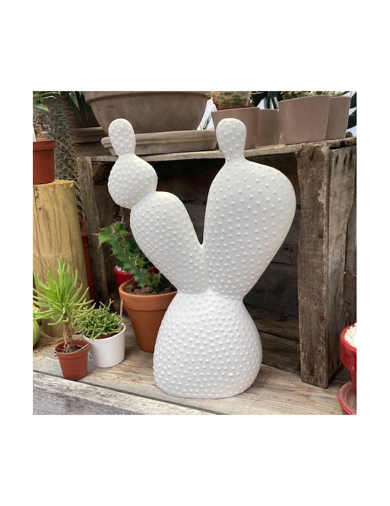 cactus big sujet blanc 27 deco