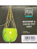 Macramé et cache pot rouge