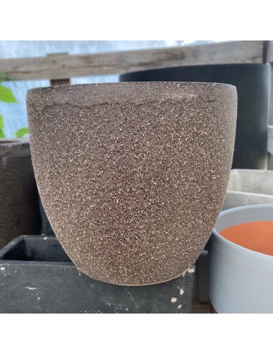 Slit Pot egg marron mat 20 Slit Pot egg marron mat 20