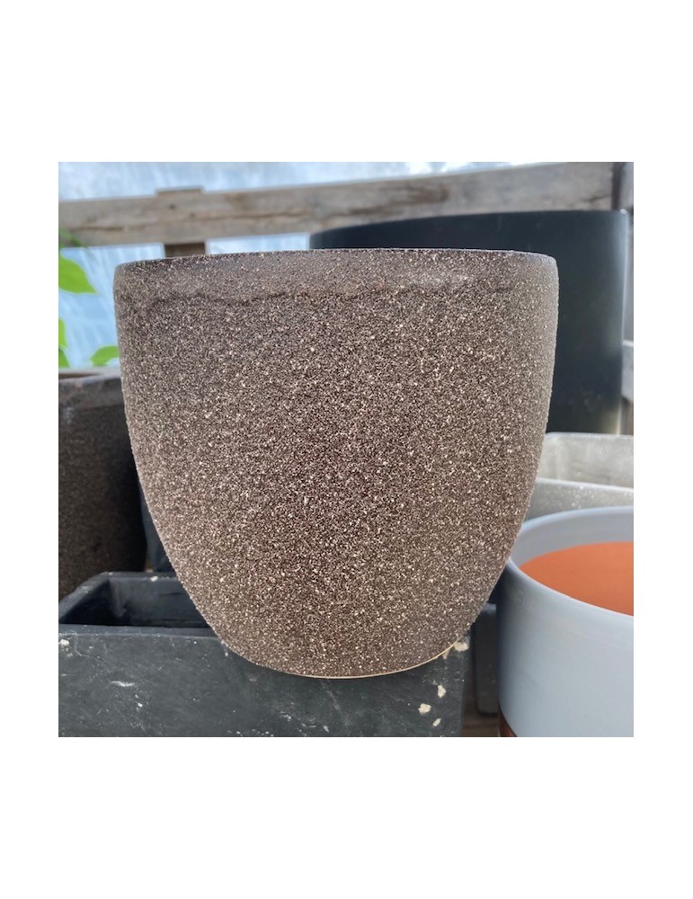 Slit Pot egg marron mat 15